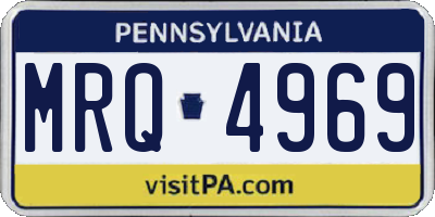 PA license plate MRQ4969