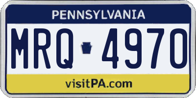 PA license plate MRQ4970