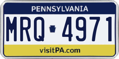 PA license plate MRQ4971