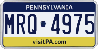 PA license plate MRQ4975