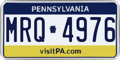 PA license plate MRQ4976