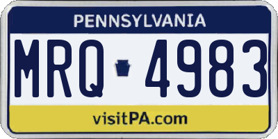 PA license plate MRQ4983
