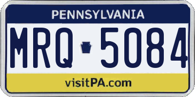 PA license plate MRQ5084