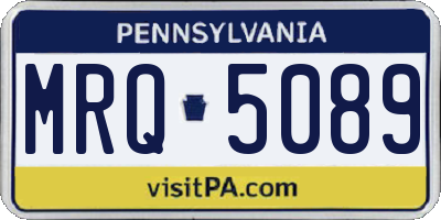 PA license plate MRQ5089