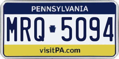 PA license plate MRQ5094