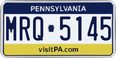 PA license plate MRQ5145