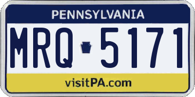 PA license plate MRQ5171