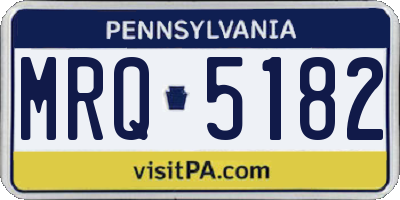 PA license plate MRQ5182