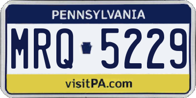 PA license plate MRQ5229