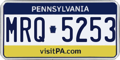 PA license plate MRQ5253