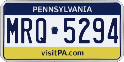 PA license plate MRQ5294