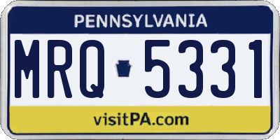 PA license plate MRQ5331