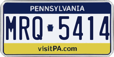 PA license plate MRQ5414