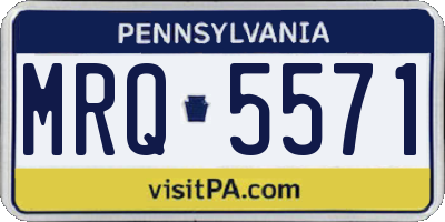 PA license plate MRQ5571