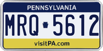 PA license plate MRQ5612