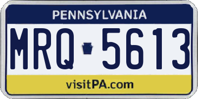 PA license plate MRQ5613