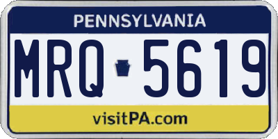 PA license plate MRQ5619
