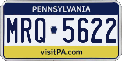 PA license plate MRQ5622
