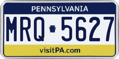 PA license plate MRQ5627