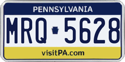 PA license plate MRQ5628