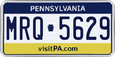 PA license plate MRQ5629