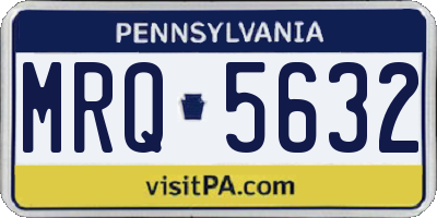 PA license plate MRQ5632