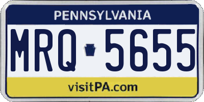 PA license plate MRQ5655