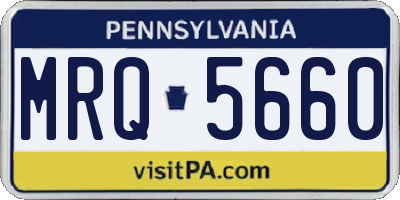 PA license plate MRQ5660