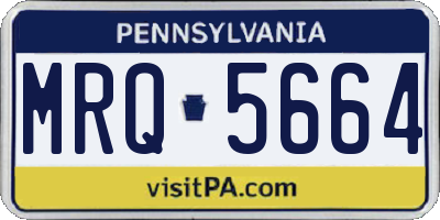 PA license plate MRQ5664