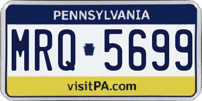 PA license plate MRQ5699