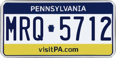 PA license plate MRQ5712
