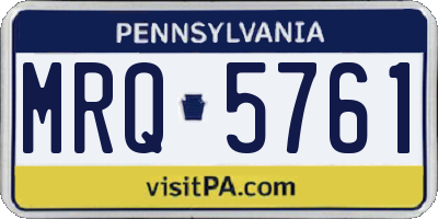PA license plate MRQ5761