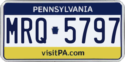 PA license plate MRQ5797