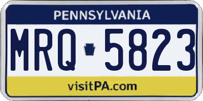 PA license plate MRQ5823