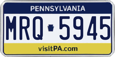 PA license plate MRQ5945