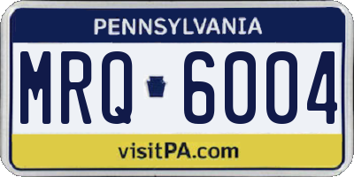 PA license plate MRQ6004