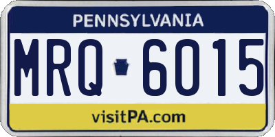 PA license plate MRQ6015