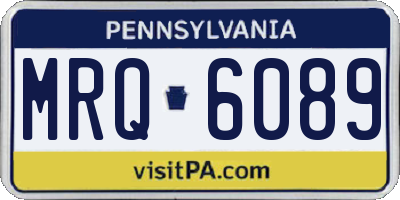 PA license plate MRQ6089