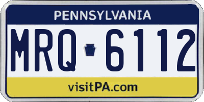 PA license plate MRQ6112