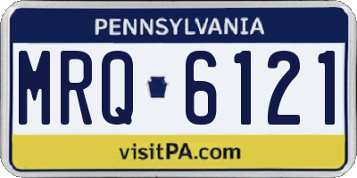 PA license plate MRQ6121