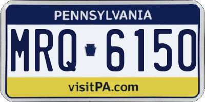 PA license plate MRQ6150