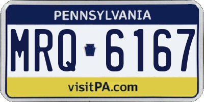 PA license plate MRQ6167