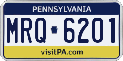 PA license plate MRQ6201
