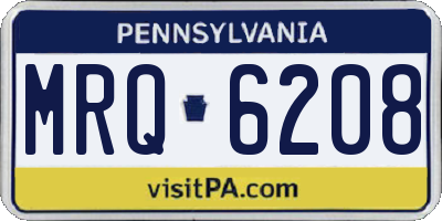 PA license plate MRQ6208