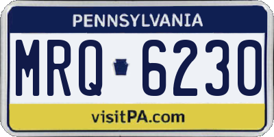 PA license plate MRQ6230