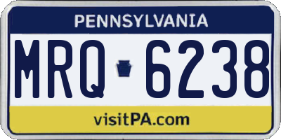 PA license plate MRQ6238