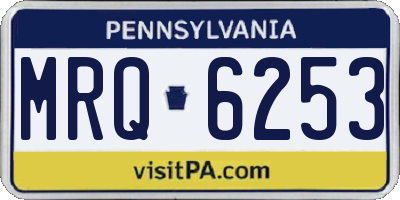 PA license plate MRQ6253