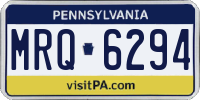 PA license plate MRQ6294