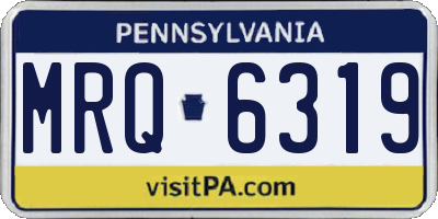 PA license plate MRQ6319