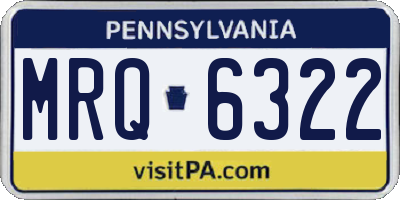 PA license plate MRQ6322